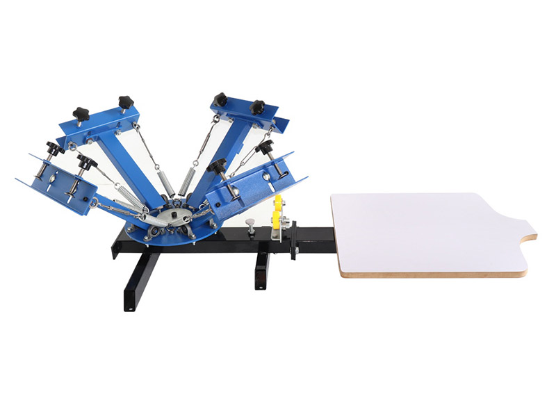 4 color 1 station silk screen printing machine