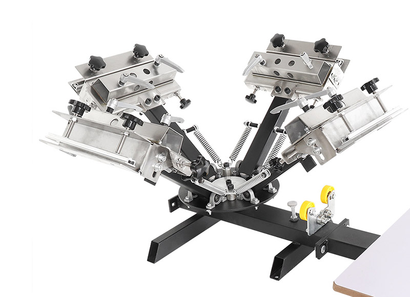 4 color 1 station screen printing machine with micro-registration