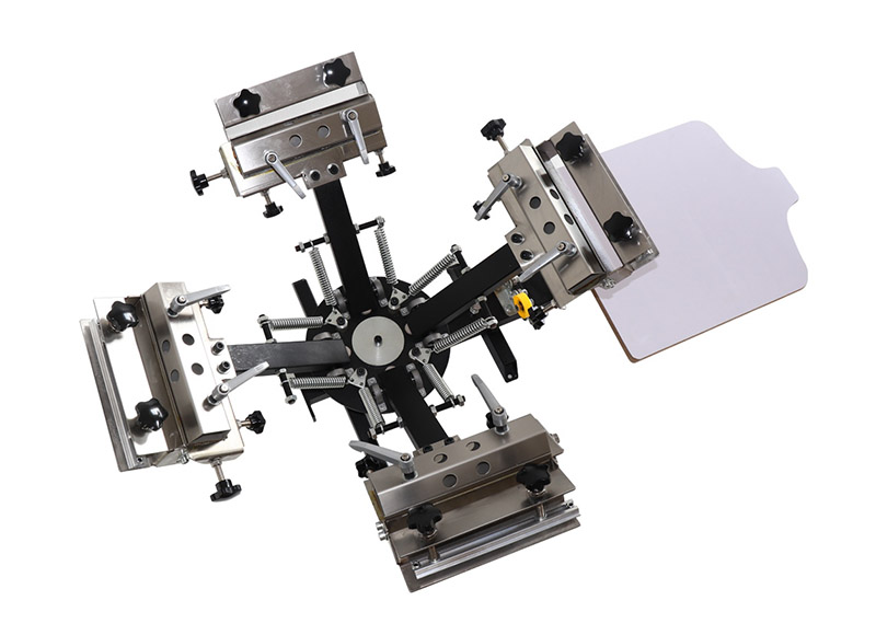 4 color 1 station screen printing machine with micro-registration