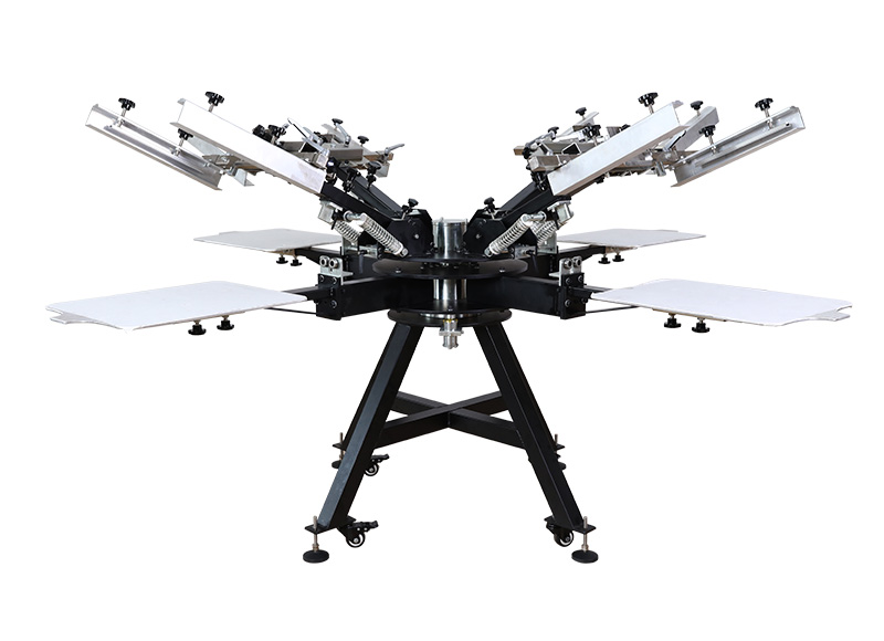 4 color 4 station screen printing machine heavy duty with micro-registration