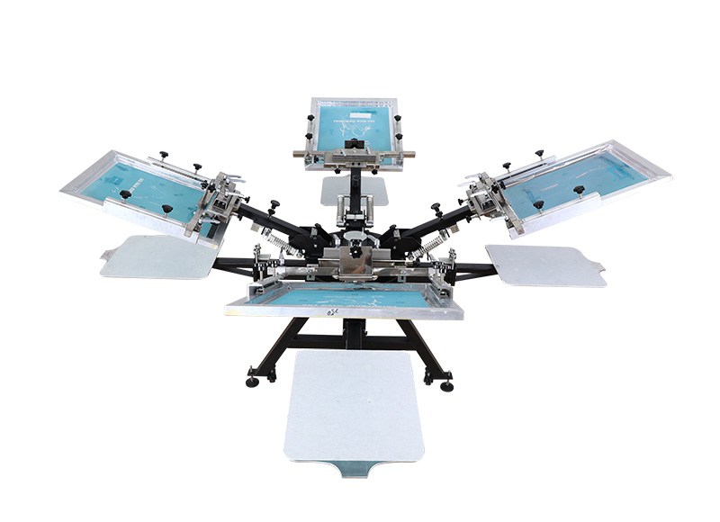 4 color 4 station screen printing machine heavy duty with micro-registration