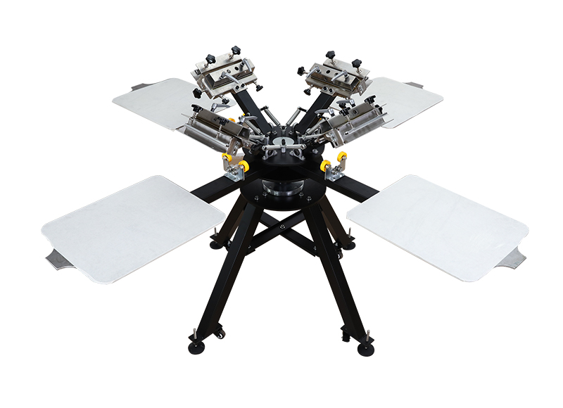 NS404-MR15 4 color 4 station silk screen printing machine
