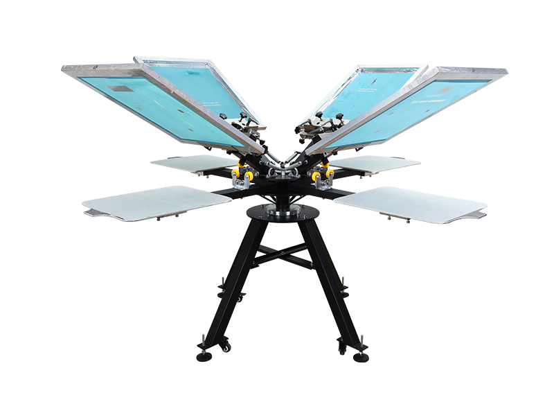 NS404-MR15 4 color 4 station silk screen printing machine