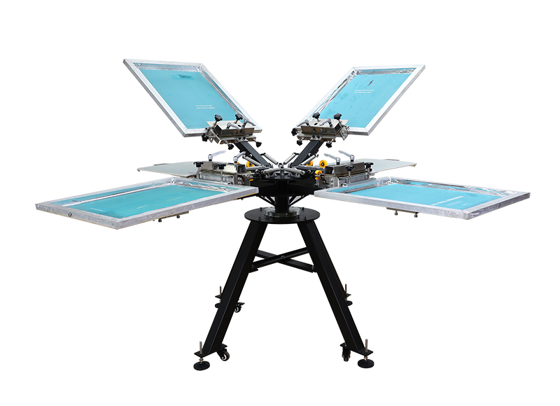 NS404-MR15 4 color 4 station silk screen printing machine