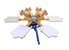 Manual Screen Printer - NS606-ESU 6 station 6 color manual screen printer 6 color tshirt screen printer