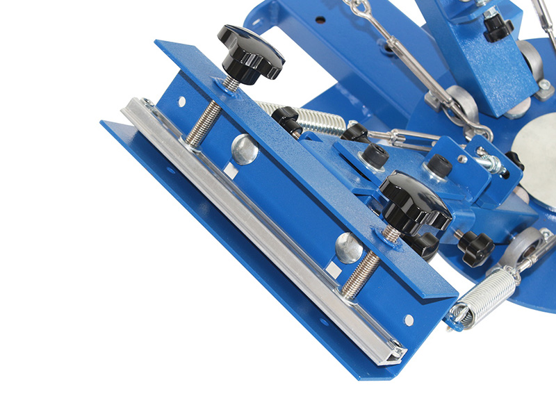 table top printing machine 4 color 1 station rotary silk screen printing machine