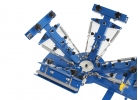 Manual Screen Printer - table top printing machine 4 color 1 station rotary silk screen printing machine