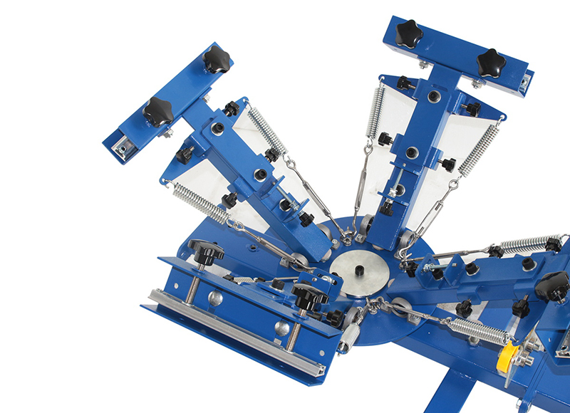 table top printing machine 4 color 1 station rotary silk screen printing machine