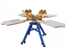 Manual Screen Printer - 4 color 4 station tshirt printing machine silk screen printing equipment