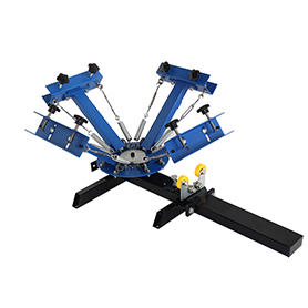 4 color 1 station silk screen printing machine