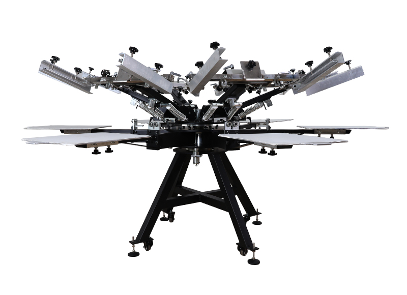 NS606-HD heavy duty 6 color 6 station screen printing machine with micro registration rotary manual tshirt printing mach